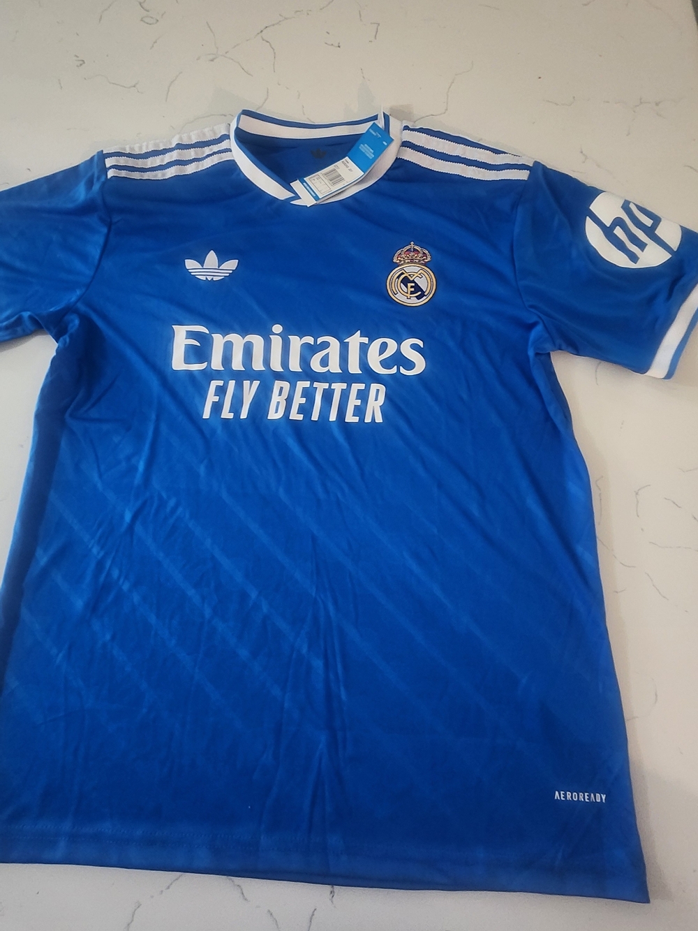 Real Madrid Blue Football Jersey - Emirates Fly Better